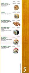 Sashimi Sushi Bar menu prices
